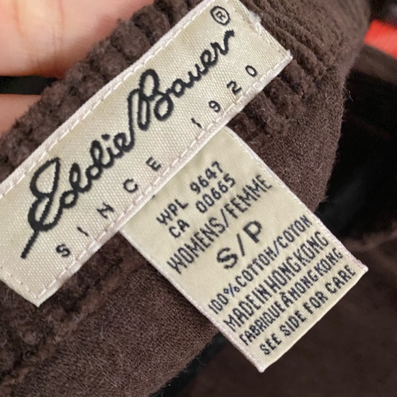 Vintage Eddie Bauer Mini Brown Corduroy Jumper Dress - Picture 4 of 6